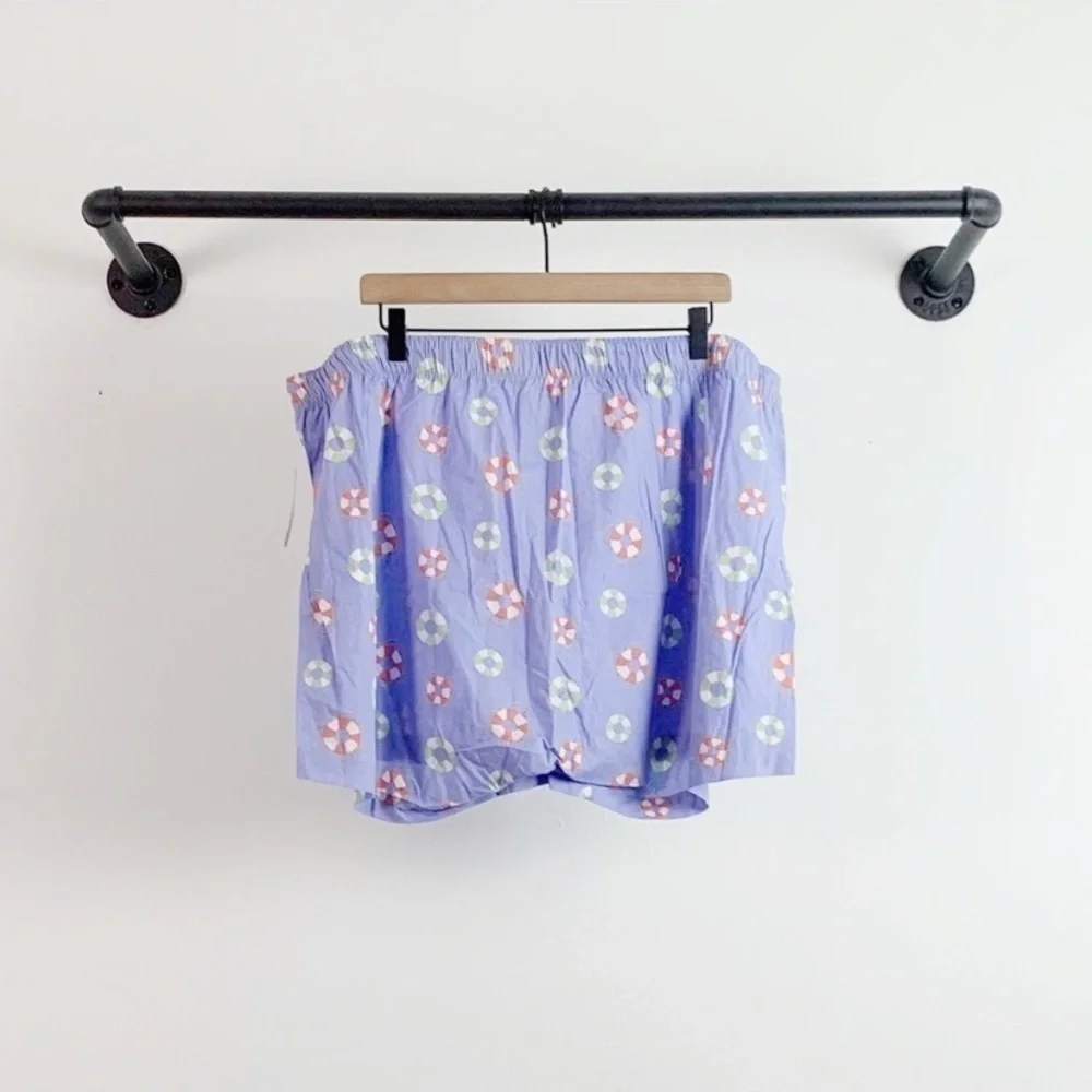 NWT J. Crew Men’s Printed Boxers In Purple Life Preserver Print